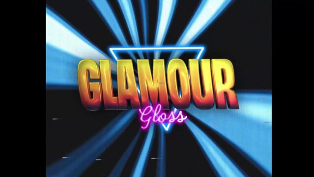 80s Retro Synthwave Neon Text Intro Opener 107 | Cyberpunk VHS Glitch Title Animation & Effects