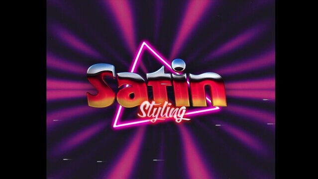 80s Retro Synthwave Neon Text Intro Opener 104 | Cyberpunk VHS Glitch Title Animation & Effects