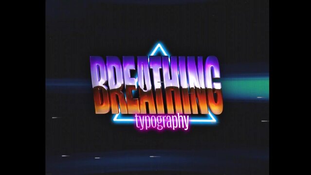 80s Retro Synthwave Neon Text Intro Opener 112 | Cyberpunk VHS Glitch Title Animation & Effects