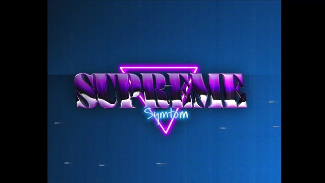 80s Retro Synthwave Neon Text Intro Opener 116 | Cyberpunk VHS Glitch Title Animation & Effects
