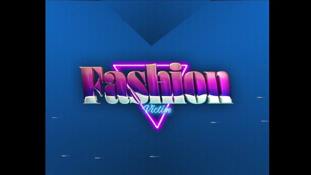 80s Retro Synthwave Neon Text Intro Opener 117 | Cyberpunk VHS Glitch Title Animation & Effects