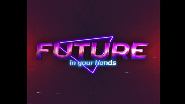 80s Retro Synthwave Neon Text Intro Opener 130 | Cyberpunk VHS Glitch Title Animation & Effects