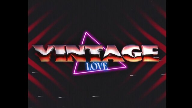 80s Retro Synthwave Neon Text Intro Opener 136 | Cyberpunk VHS Glitch Title Animation & Effects