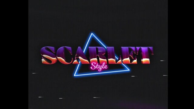80s Retro Synthwave Neon Text Intro Opener 145 | Cyberpunk VHS Glitch Title Animation & Effects