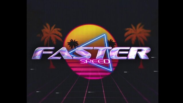 80s Retro Synthwave Neon Text Intro Opener 151 | Cyberpunk VHS Glitch Title Animation & Effects