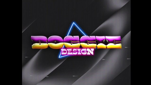 80s Retro Synthwave Neon Text Intro Opener 152 | Cyberpunk VHS Glitch Title Animation & Effects