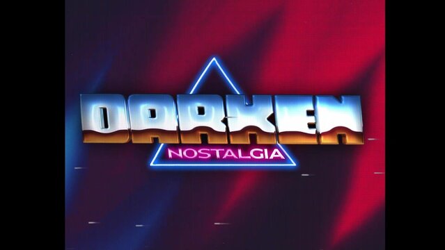 80s Retro Synthwave Neon Text Intro Opener 158 | Cyberpunk VHS Glitch Title Animation & Effects