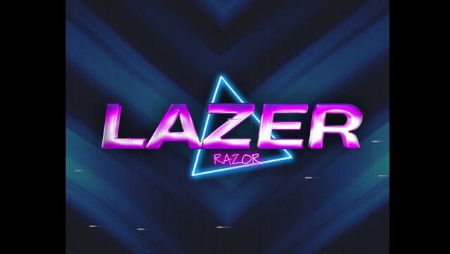 80s Retro Synthwave Neon Text Intro Opener 166 | Cyberpunk VHS Glitch Title Animation & Effects