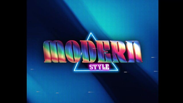 80s Retro Synthwave Neon Text Intro Opener 168 | Cyberpunk VHS Glitch Title Animation & Effects