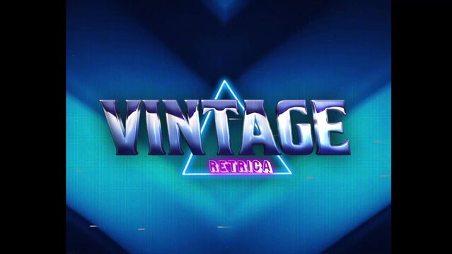 80s Retro Synthwave Neon Text Intro Opener 167 | Cyberpunk VHS Glitch Title Animation & Effects