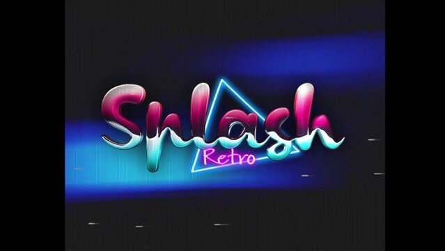 80s Retro Synthwave Neon Text Intro Opener 170 | Cyberpunk VHS Glitch Title Animation & Effects