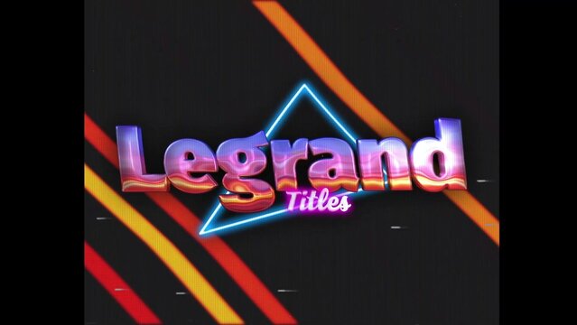 80s Retro Synthwave Neon Text Intro Opener 184 | Cyberpunk VHS Glitch Title Animation & Effects