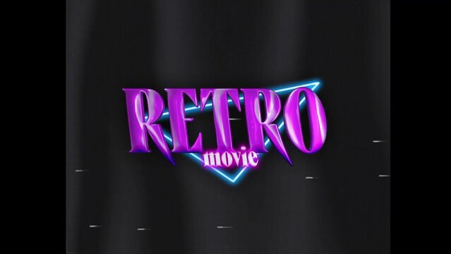80s Retro Synthwave Neon Text Intro Opener 191 | Cyberpunk VHS Glitch Title Animation & Effects