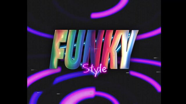 80s Retro Synthwave Neon Text Intro Opener 192 | Cyberpunk VHS Glitch Title Animation & Effects