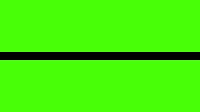 Green strobe bars slide in from the top and bottom, closing and opening green screen chroma key background. Animated loop perfect for chroma keying, Animation of opening and closing the grate.