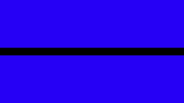 Blue strobe bars slide in from the top and bottom, closing and opening green screen chroma key background. Animated loop perfect for chroma keying, Animation of opening and closing the grate.