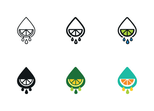 Concept illustrating cold pressed drink refreshment expressed through an abstract metaphor that implies natural extraction,