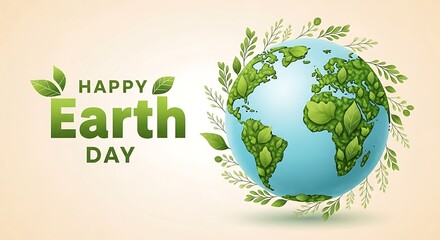 Obraz premium Happy earth day a celebration of our planet's beauty and sustainability