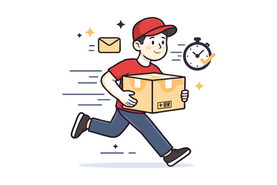 Svg fast simple no style icon delivery vector generation modern image courier