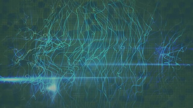 Animation of light trails over shapes