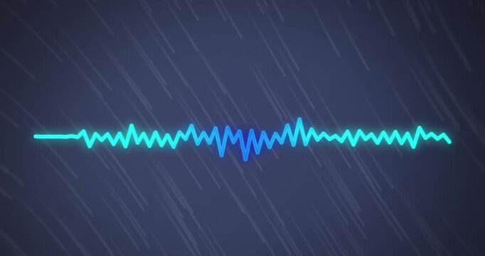 Animation of sound line moving over gray trails