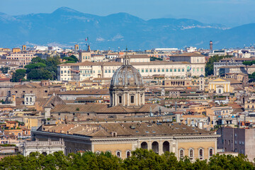 Fototapeta premium Rome cityscape with Quirinale palace seen from Janiculum hill, Italy