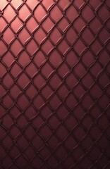 Fototapeta premium Textured pattern with rhombus shapes and quilted stitching. Dark red fabric surface for design background. Contemporary elegant textile for interior decor.