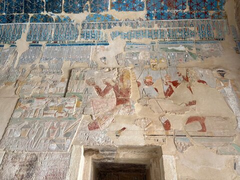 A view from the Temple of Hatshepsut in Luxor, Egypt. It is one of the most visited temples in the country.