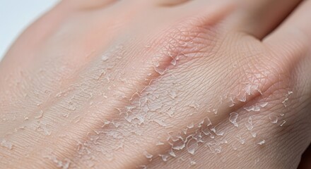Fototapeta premium Severely Dehydrated Skin Texture with Flaky Patches