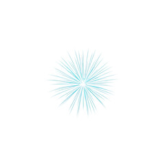 Fototapeta premium Abstract blue light burst or firework effect isolated on transparent background