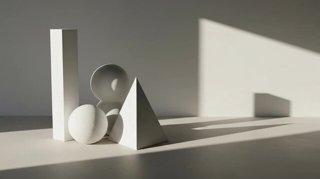 Geometric Still Life - Exploring Light and Shadow in Minimalist Composition.