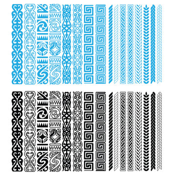 Decorative Ornamental Border Pattern Set Collection Design