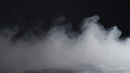 Fototapeta premium Deep graphite gray mist rotating in minimal cinematic themed background. Ai generated.
