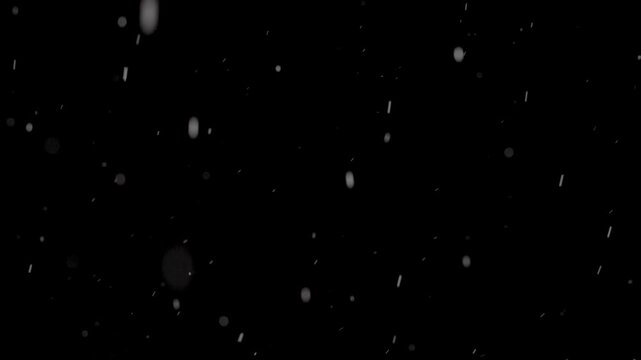 Real snow fall in the void