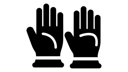 Obraz premium Heated gloves battery icon
