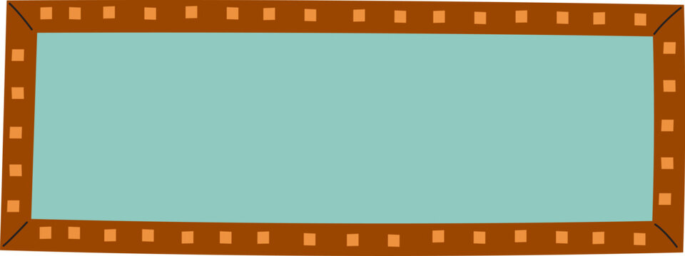 Banner Rustic Frame With Dotted Border