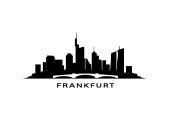 Fototapeta premium Frankfurt city skyline Vector city skyline on a white background