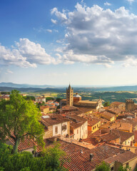 Fototapeta premium Massa Marittima Town and San Cerbone Cathedral, Tuscany