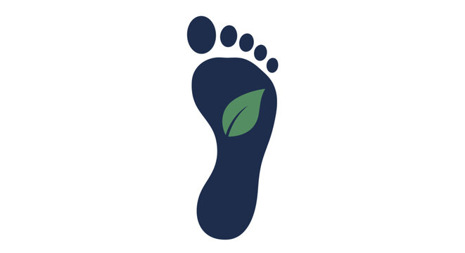 Footprint with leaf on sole.