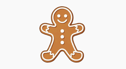 Fototapeta premium A charming gingerbread man, freshly baked and ready to bring delight