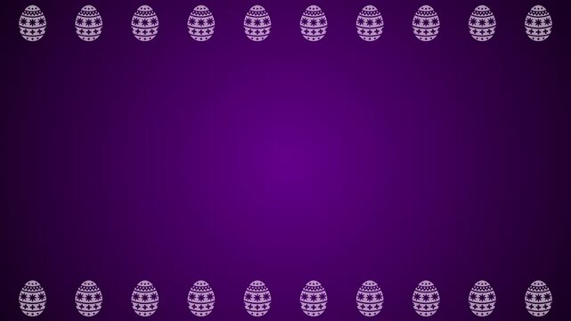 Animated Purple Easter Egg Pattern Loop with Copy Space