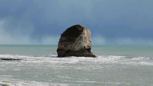 Freshwater Bay Sea Stacks Close Up Isle of Wight