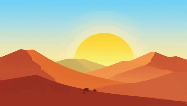 Inti Raymi Sun Behind Hills &mdash; Incan Sun Festival 