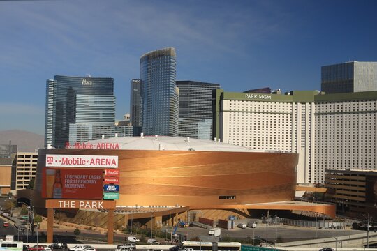 T-Mobile Arena is a multi-purpose indoor arena on the Las Vegas Strip and is the home venue for the NHL Vegas Golden Knights. Las Vegas, Nevada, USA