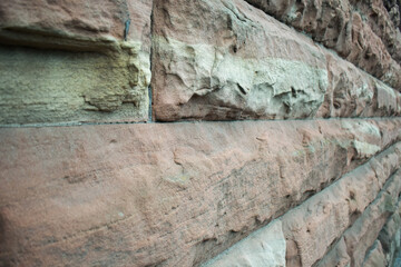 Fototapeta premium red brick leading lines wall