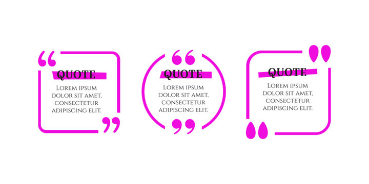 Colorful quote frame set decorative speech bubble borders vibrant typography frames collection for text message design social media posts greeting cards and creative layouts