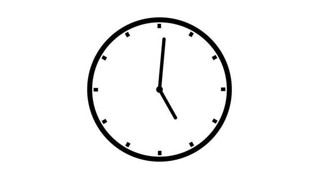 abstract analog clock animation background. Digital and analog clock 24 hours isolated on white background.