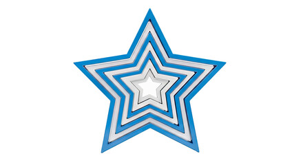 Obraz premium Nested Stars in Blue and White