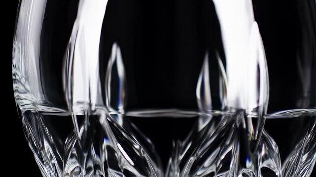 Close-up of a faceted glass object