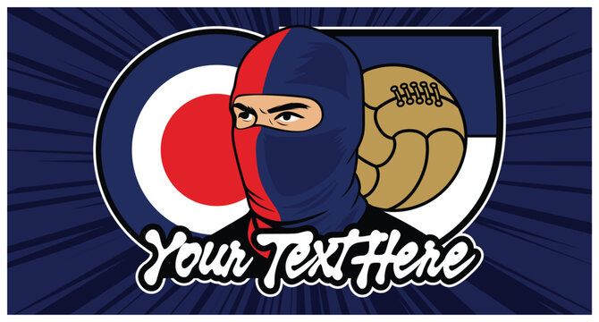 ultras sticker casual hooligan football fans logo vector design